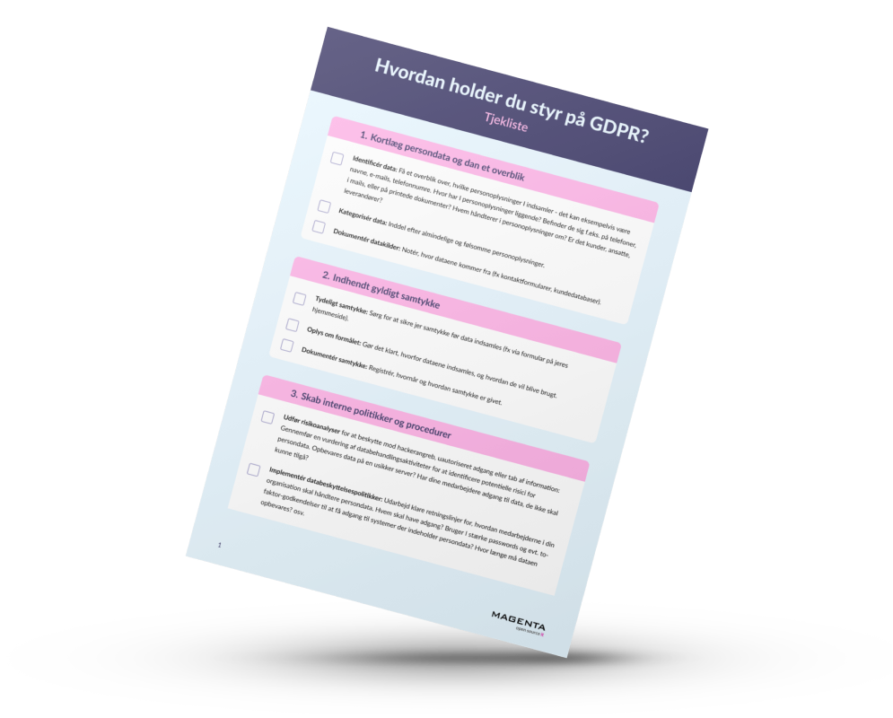 GDPR-tjekliste