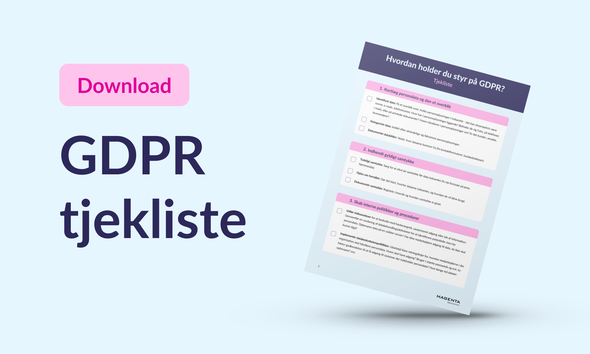 GDPR-tjekliste